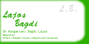 lajos bagdi business card